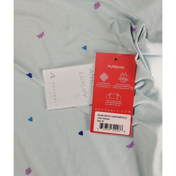 Redvanly Langham Performance Golf Polo Shirt Men’s M Breeze Blue R2415 NWT - Picture 5 of 12